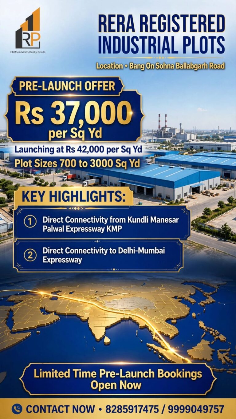 Industrial plots bang on Sohna Ballabgarh road